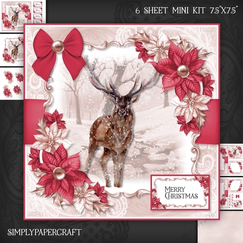 Deer and Poinsettias 2