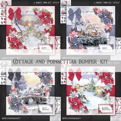 Cottage and Poinsettias Bumper Kit