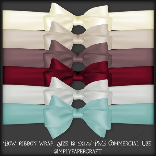 Cherry Cupcake Bow Ribbon Wrap PNG