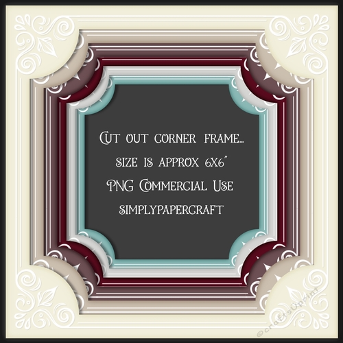 Cherry Cupcake Cut Out Corner Frame PNG