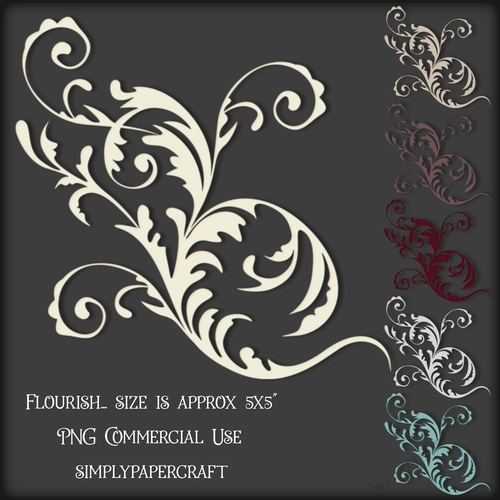 Cherry Cupcake Flourish PNG