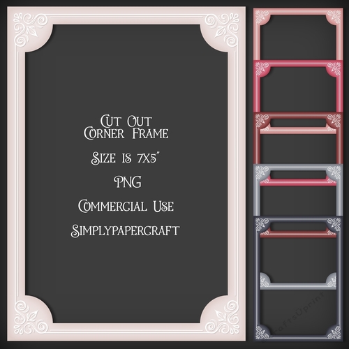 Flamingo Cut Out Corner Frame 7x5