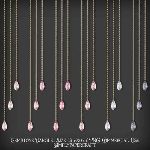 Flamingo Gem Stone Dangle