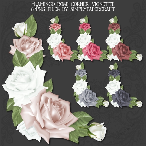 Flamingo Rose Corner Vignette