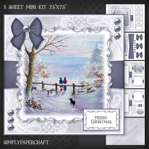 Winter Couple Walking Their Dog Mini Kit 2