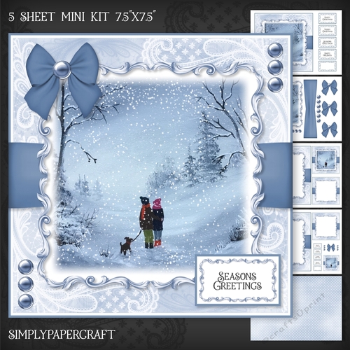 Winter Couple Walking Their Dog Mini Kit 3
