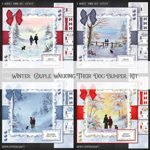 Winter Couple Walking Their Dog Bumper Kit