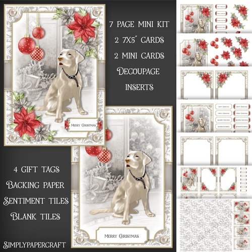 Dogs and Poinsettias Mini Kit 2