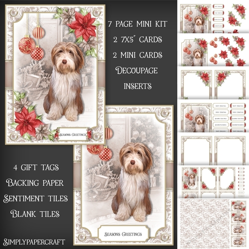 Dogs and Poinsettias Mini Kit 3