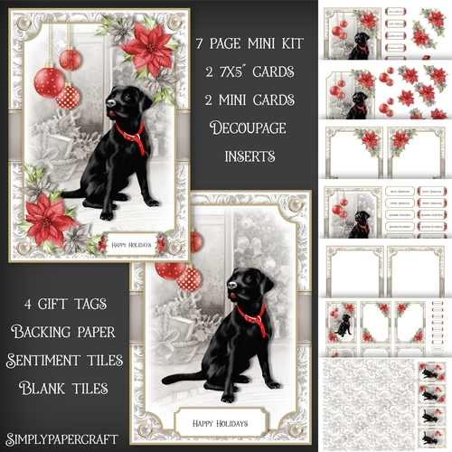 Dogs and Poinsettias Mini Kit 5