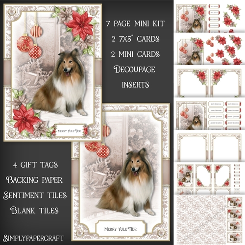 Dogs and Poinsettias Mini Kit 6