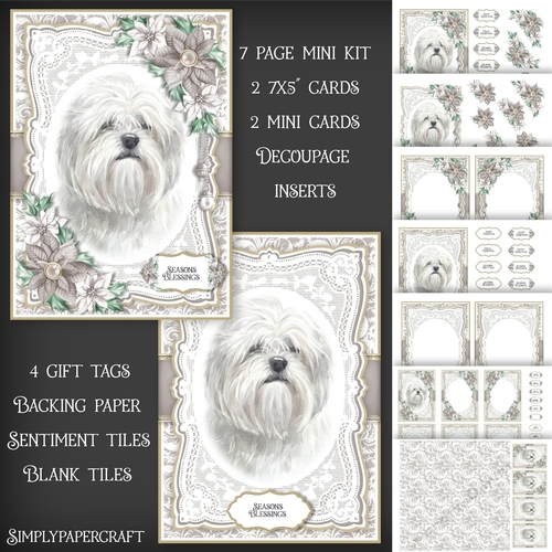 Ihasa Apso Dog Portrait Christmas Mini Kit
