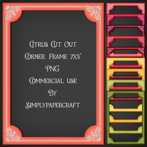 Citrus Cut Out Corner Frame 7x5
