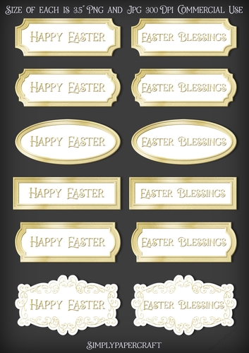 Easter Sentiment Tiles PNG and JPG 