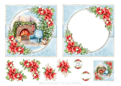 A Fireside Christmas 5x5 Quick Card