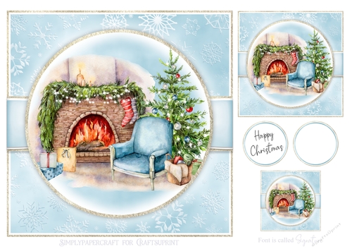 A Fireside Christmas Card Front 2