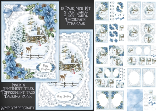 Winter Cabin in the Woods Mini Kit 1