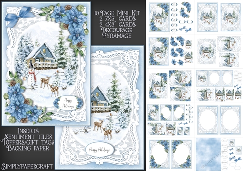 Winter Cabin in the Woods Mini Kit 4