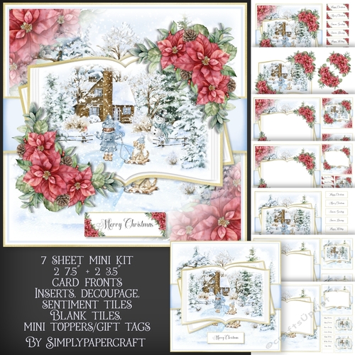 Winter Cabin Open Book Mini Kit 2