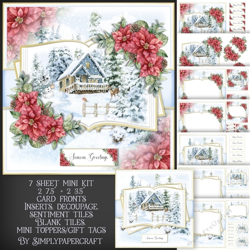 Winter Cabin Open Book Mini Kit 3