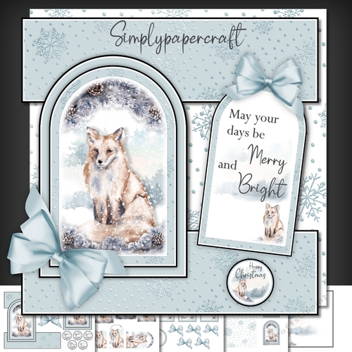 Fox Tent Fold Window Card Front Mini Kit