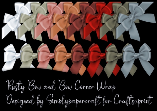 Rusty Bow and Bow Corner Wrap PNG