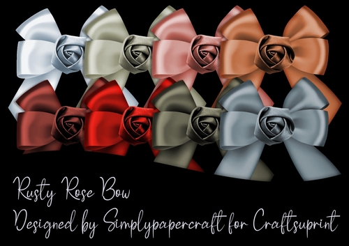 Rusty Rose Bow PNG
