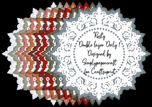 Rusty Double Layer Doily 1 6x6 PNG