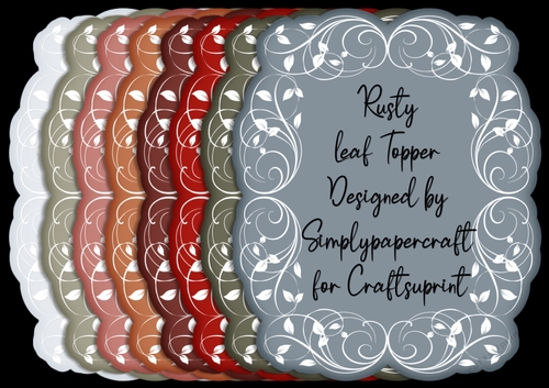 Rusty Leaf Topper PNG