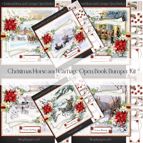 Christmas Horse and Carriage Open Book Bumper Kit
