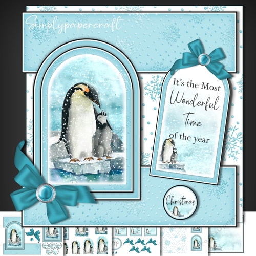 Penguin and Chick Tent Fold Window Card