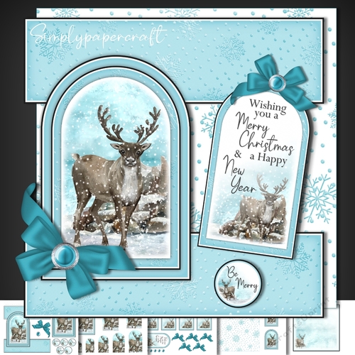 Reindeer Tent Fold Window Card