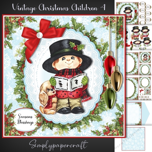 Vintage Christmas Children 4
