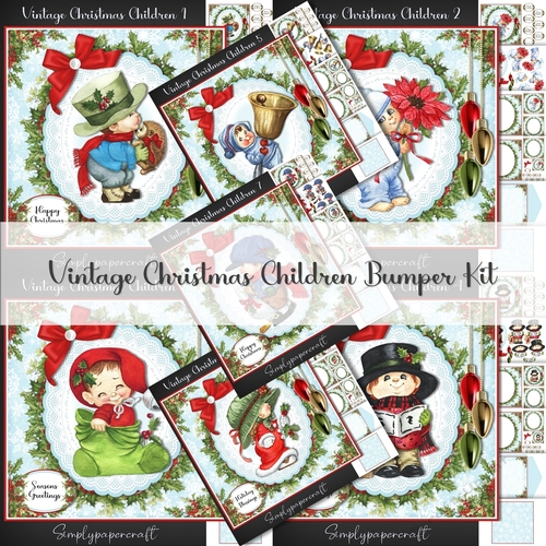 Vintage Christmas Children Bumper Kit