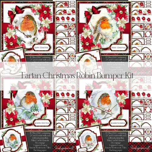 Tartan Christmas Robin Bumper Kit