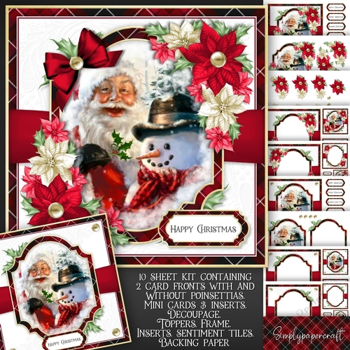 Tartan Christmas Santa Mini Kit 1