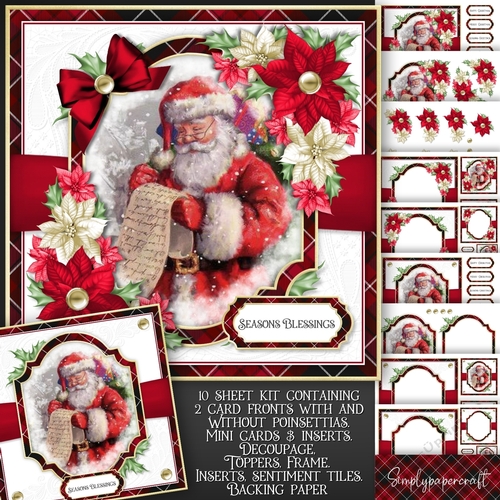 Tartan Christmas Santa Mini Kit 4