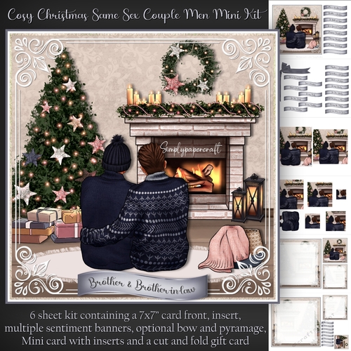 Cosy Christmas Same Sex Couple Men Mini Kit