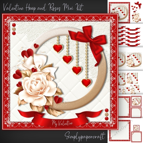 Valentine Hoop and Roses Mini Kit