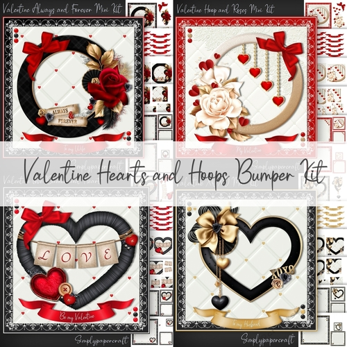 Valentine Hearts and Hoops Bumper Kit