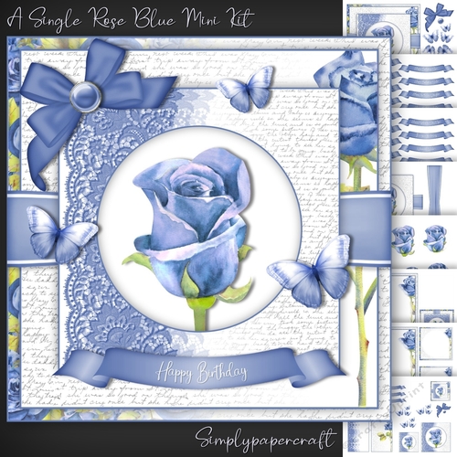 A Single Rose Blue Mini Kit