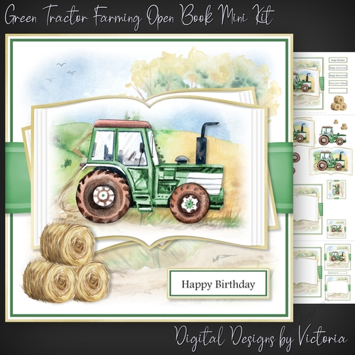 Green Tractor Farming Open Book Mini Kit