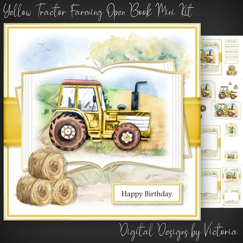 Yellow Tractor Farming Open Book Mini Kit