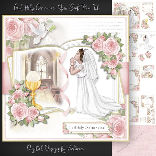 Girl Communion Open Book Mini Kit