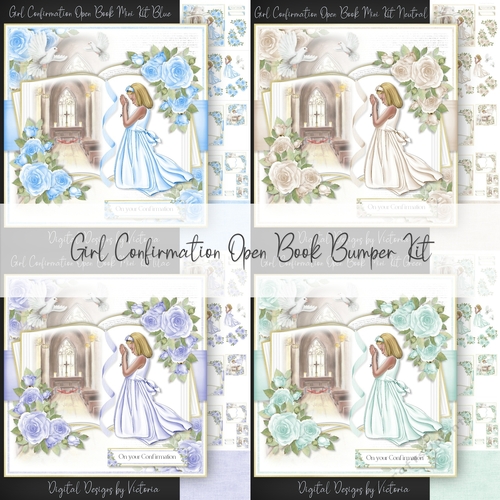 Girl Confirmation Open Book Bumper Kit