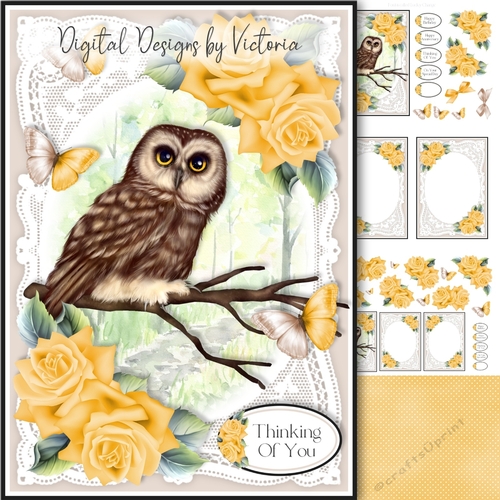 Lace and Roses Tawny Owl Mini Kit