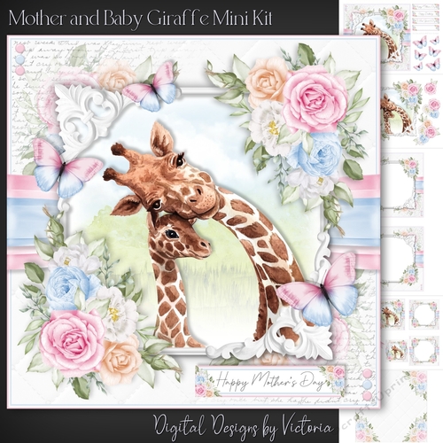 Mother and Baby Giraffe Mini Kit