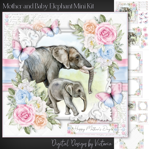 Mother and Baby Elephant Mini Kit