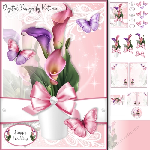 Beautiful Vase of Flowers 7x5 Mini Kit 2