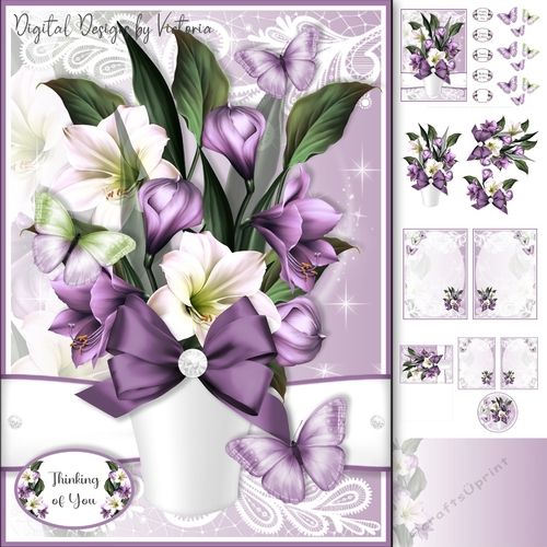Beautiful Vase of Flowers 7x5 Mini Kit 4